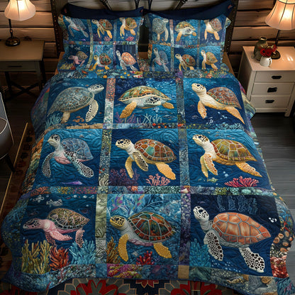 Seaside Harmony 3-Piece Quilted Bedding Set NCU0PT2406