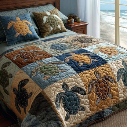 Seaside Journey 3-Piece Quilted Bedding Set NCU0NT11718