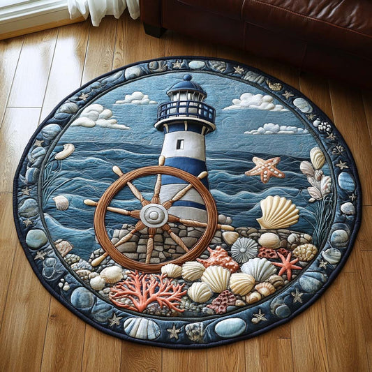 Seaside Lantern Quilted Round Mat NCU0NT7468