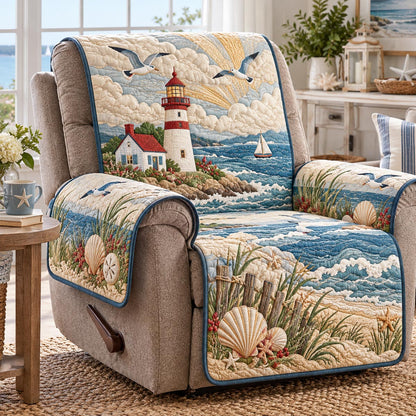 Seaside Lighthouse Cottage Quilted Sofa Cover NCU0DV10320