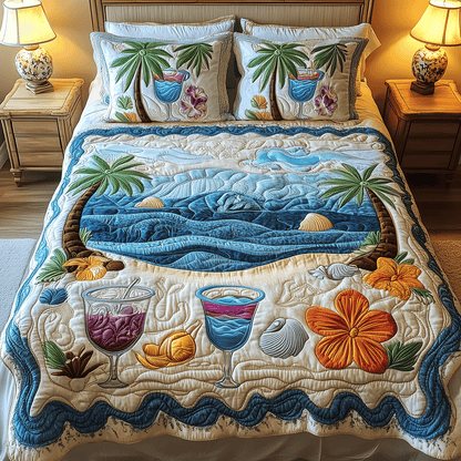 Seaside Lounge Quilted Bedding Set NCU0TH2612
