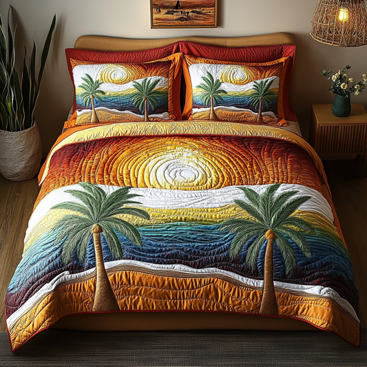 Seaside Mood 3-Piece Quilted Bedding Set NCU0VL2326