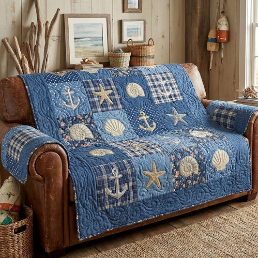 Seaside Patch Quilted Sofa Cover NCU0DV9508
