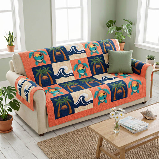 Seaside Patch Quilted Sofa Cover NCU0TD2836
