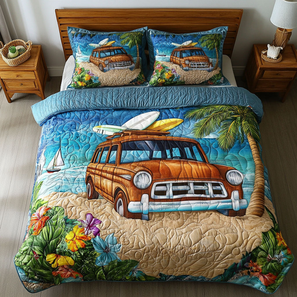 Seaside Ride 3-Piece Quilted Bedding Set NCU0NT6942