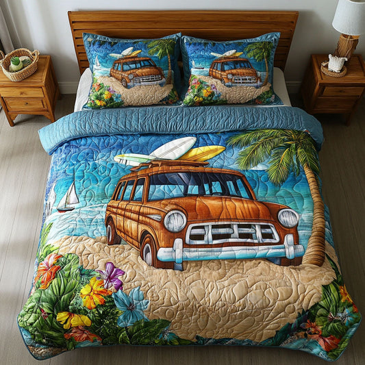 Seaside Ride 3-Piece Quilted Bedding Set NCU0NT6942