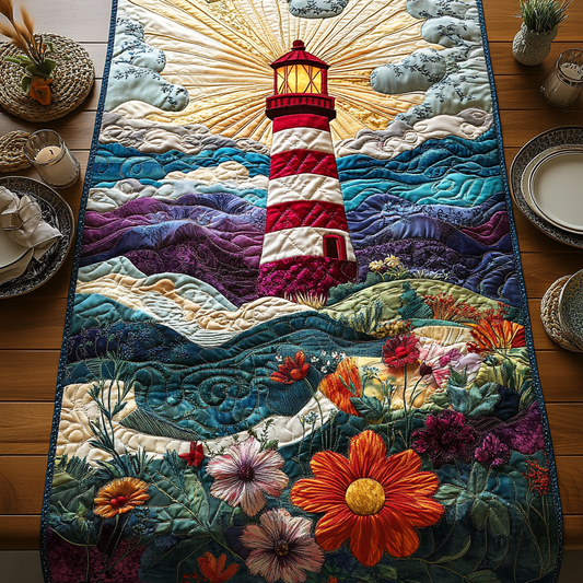 Seaside Sentinel Quilted Table Runner NCU0DV4622