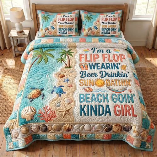 Seaside Serenity 3-Piece Quilted Bedding Set NCU0DV9743