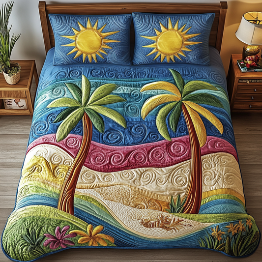 Seaside Serenity 3-Piece Quilted Bedding Set NCU0VH3868