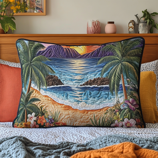 Seaside Serenity Quilted Bedding Pillow Case NCU0VL1971