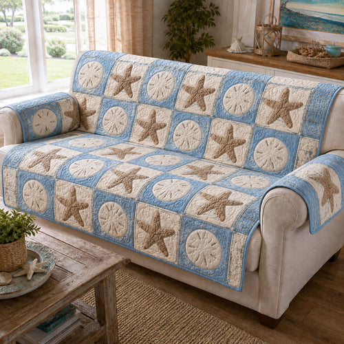 Seaside Simplicity Quilted Sofa Cover NCU0PT11991