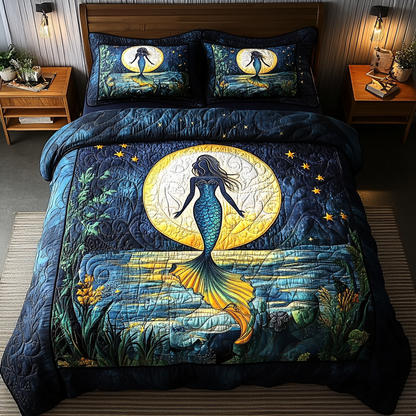 Seaside Song 3-Piece Quilted Bedding Set NCU0DK5059