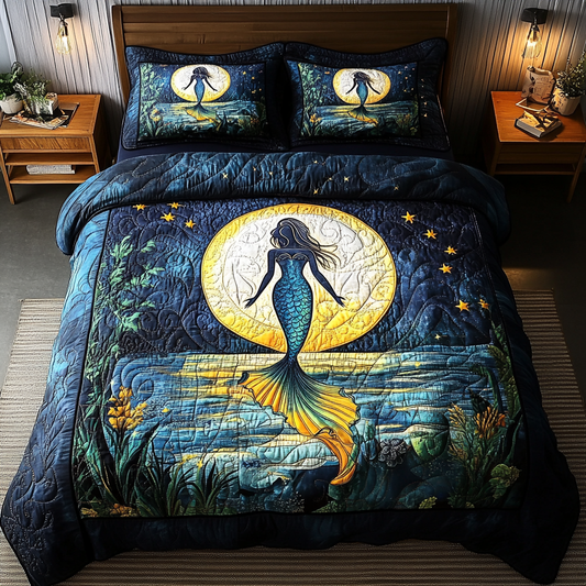 Seaside Song 3-Piece Quilted Bedding Set NCU0DK5059