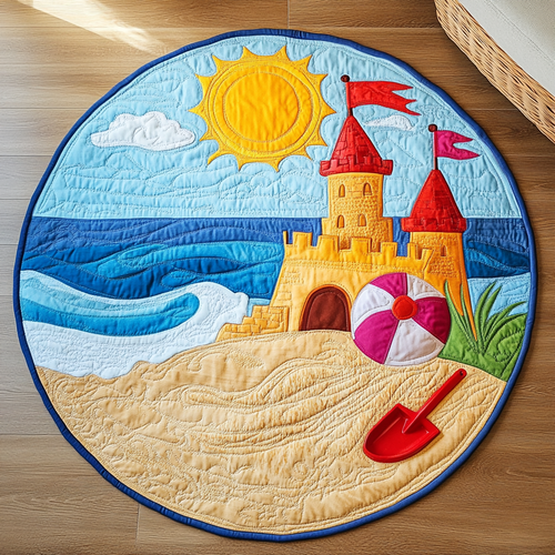 Seaside View Quilted Round Mat NCU0VH3859