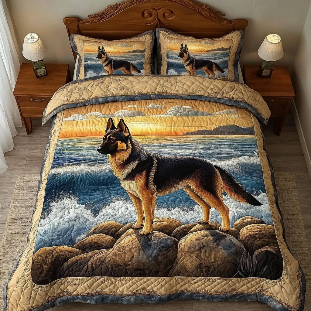 Seaside Watch 3-Piece Quilted Bedding Set NCU0NT5350