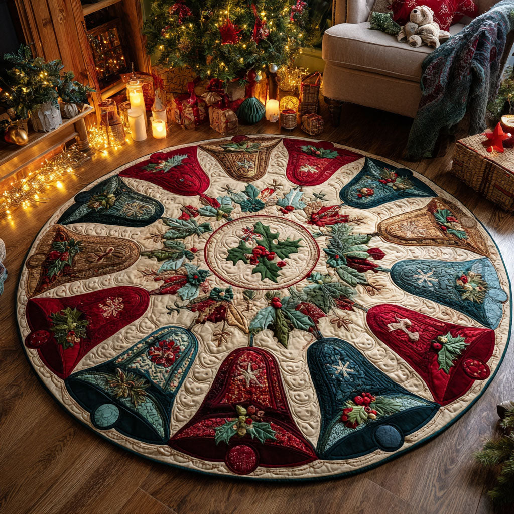 Season Bells Quilted Round Mat NCU0TV425
