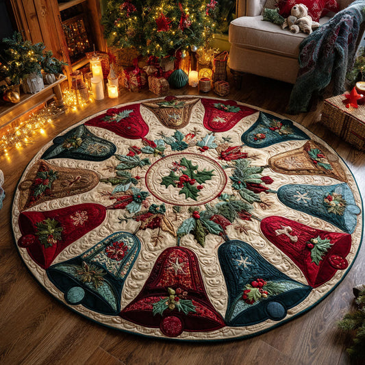 Season Bells Quilted Round Mat NCU0TV425