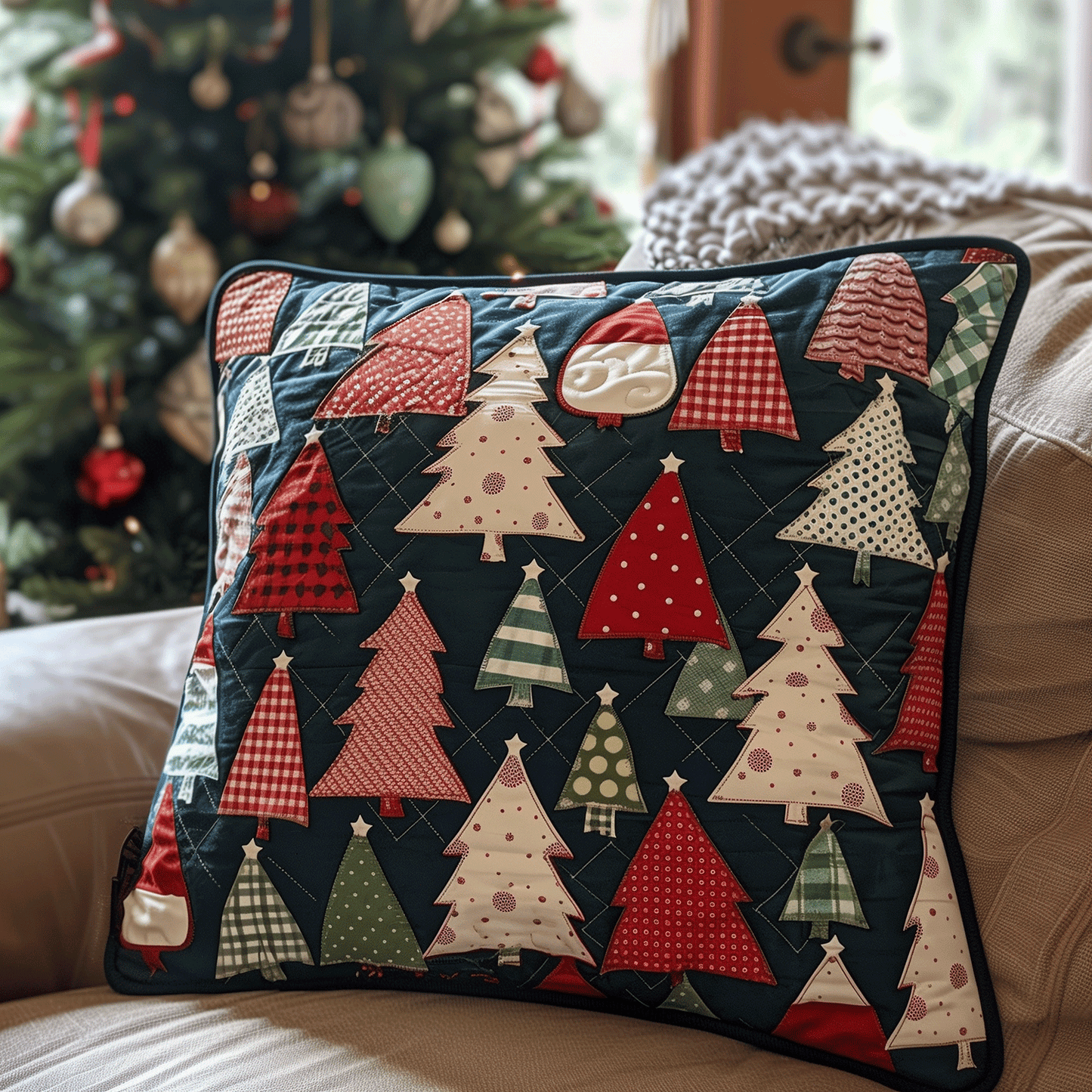 Season Greetings Quilted Pillow Case NCU0TH1137