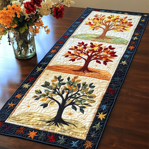 Seasonal Forest Quilted Table Runner NCU0NT3014