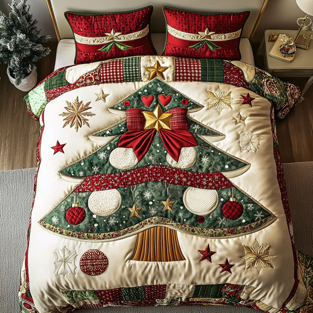 Seasonal Glow 3-Piece Quilted Bedding Set NCU0DK10338