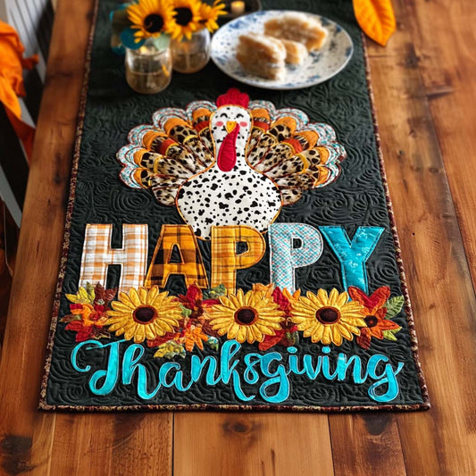 Seasonal Turkey Quilted Table Runner NCU0NT10448