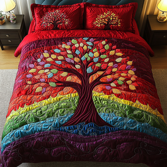 Seasons of Growth 3-Piece Quilted Bedding Set NCU0DK2463