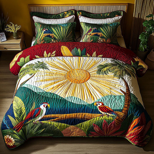 Secluded Island Dreams 3-Piece Quilted Bedding Set NCU0PT4731