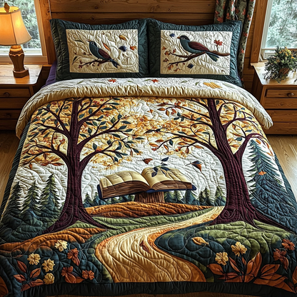 Secret Chapter 3-Piece Quilted Bedding Set NCU0DV6201