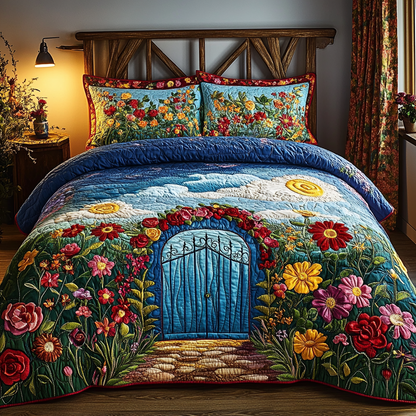 Secret Garden 3-Piece Quilted Bedding Set NCU0VL2583