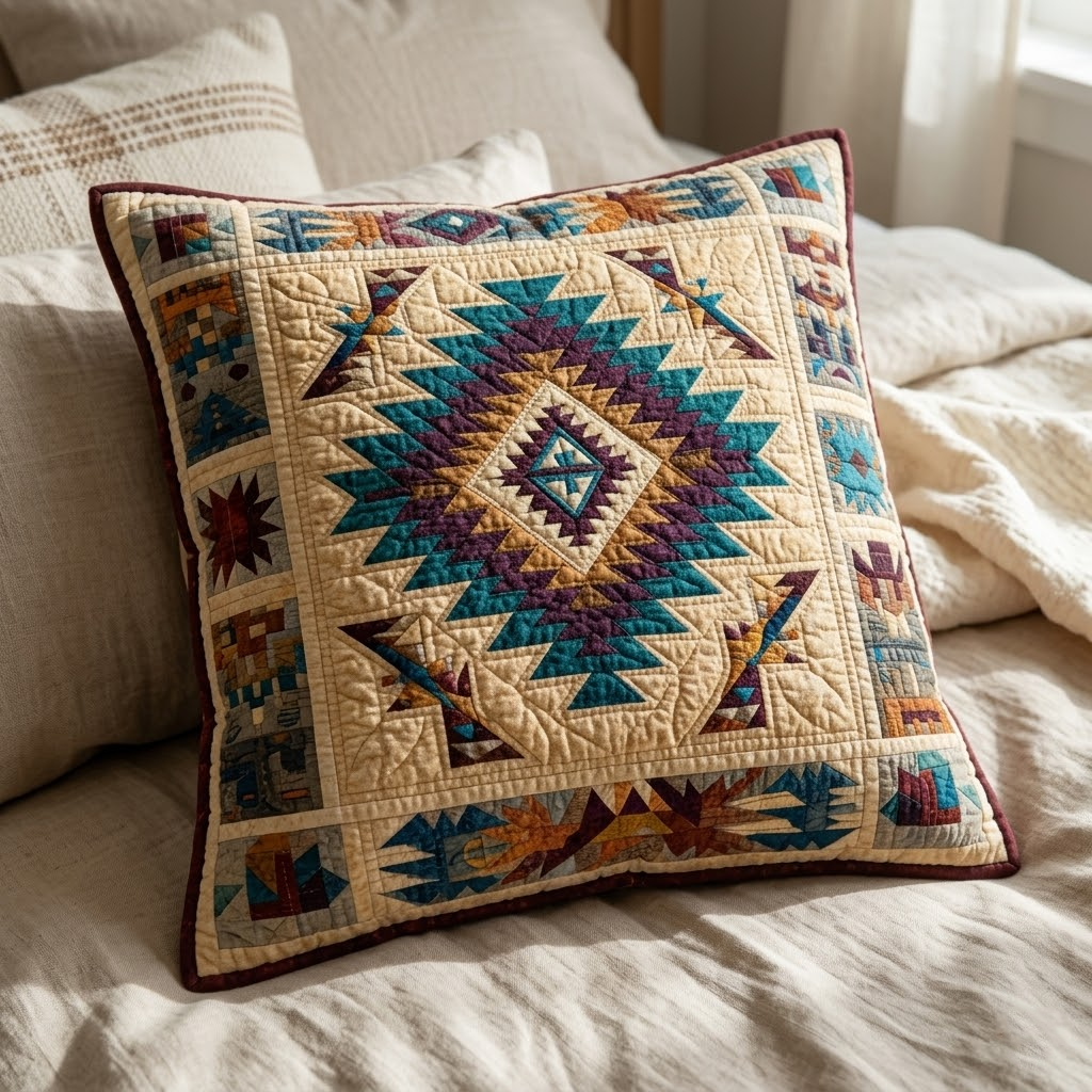 Sedona Geo Quilted Pillow Case NCU0VL3260