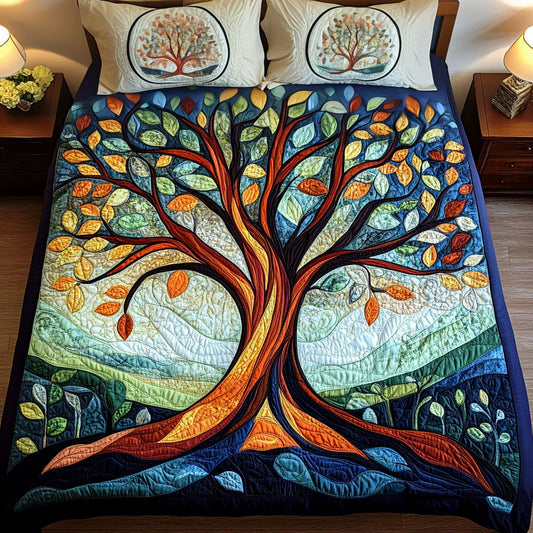 Seeds of Unity 3-Piece Quilted Bedding Set NCU0NT2531