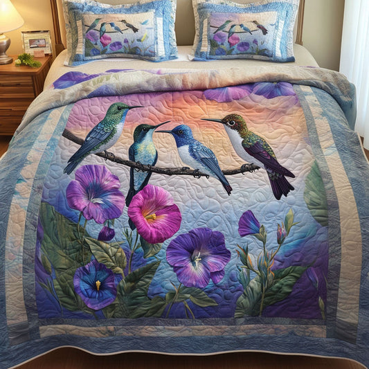 Serenade in Petals 3-Piece Quilted Bedding Set NCU0NT5846