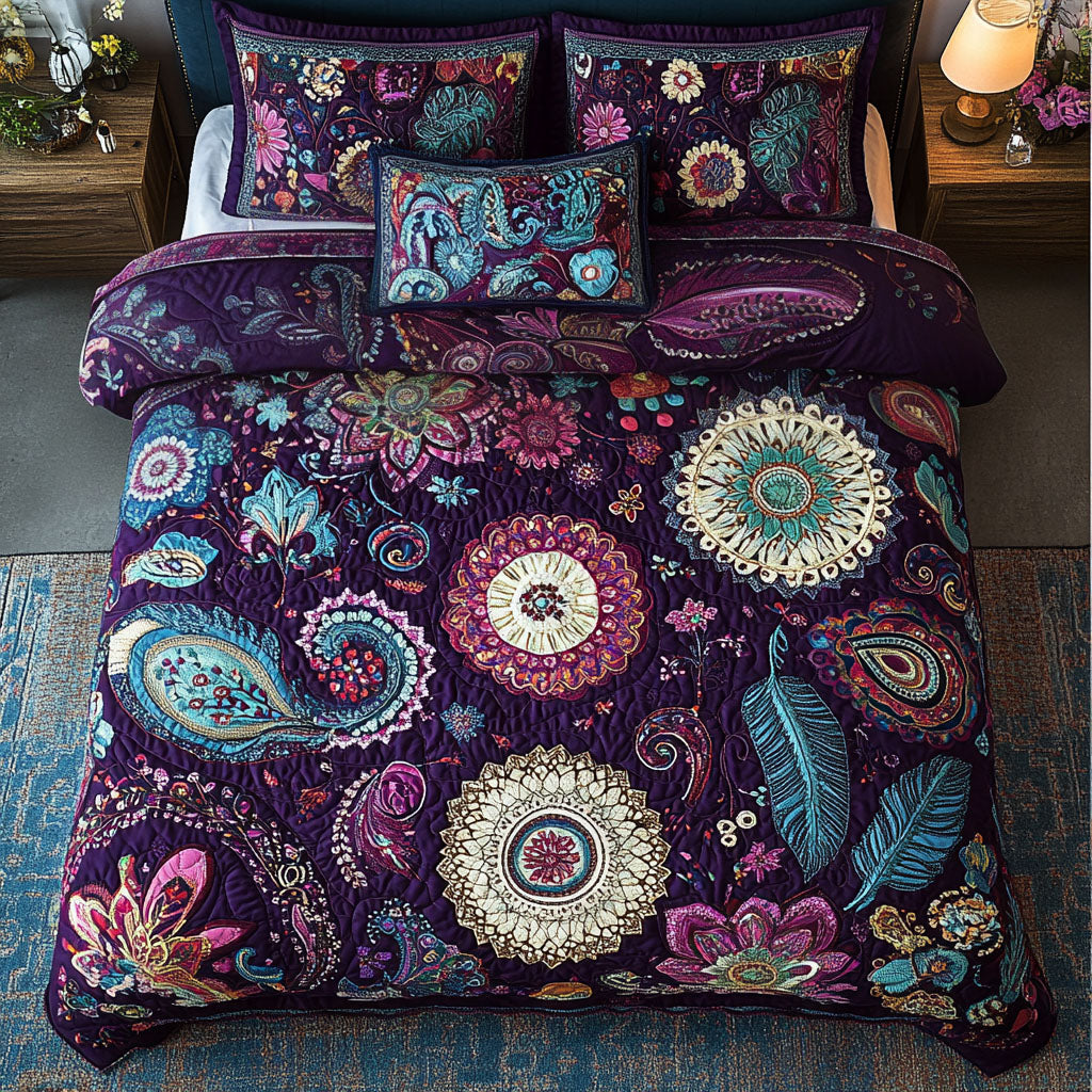 Serendipity Garden 3-Piece Quilted Bedding Set NCU0PT7144