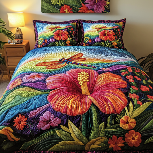 Serene Breeze 3-Piece Quilted Bedding Set NCU0VL1928