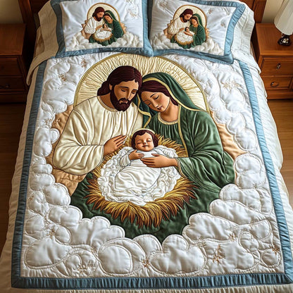 Serene Devotion 3-Piece Quilted Bedding Set NCU0NT1824