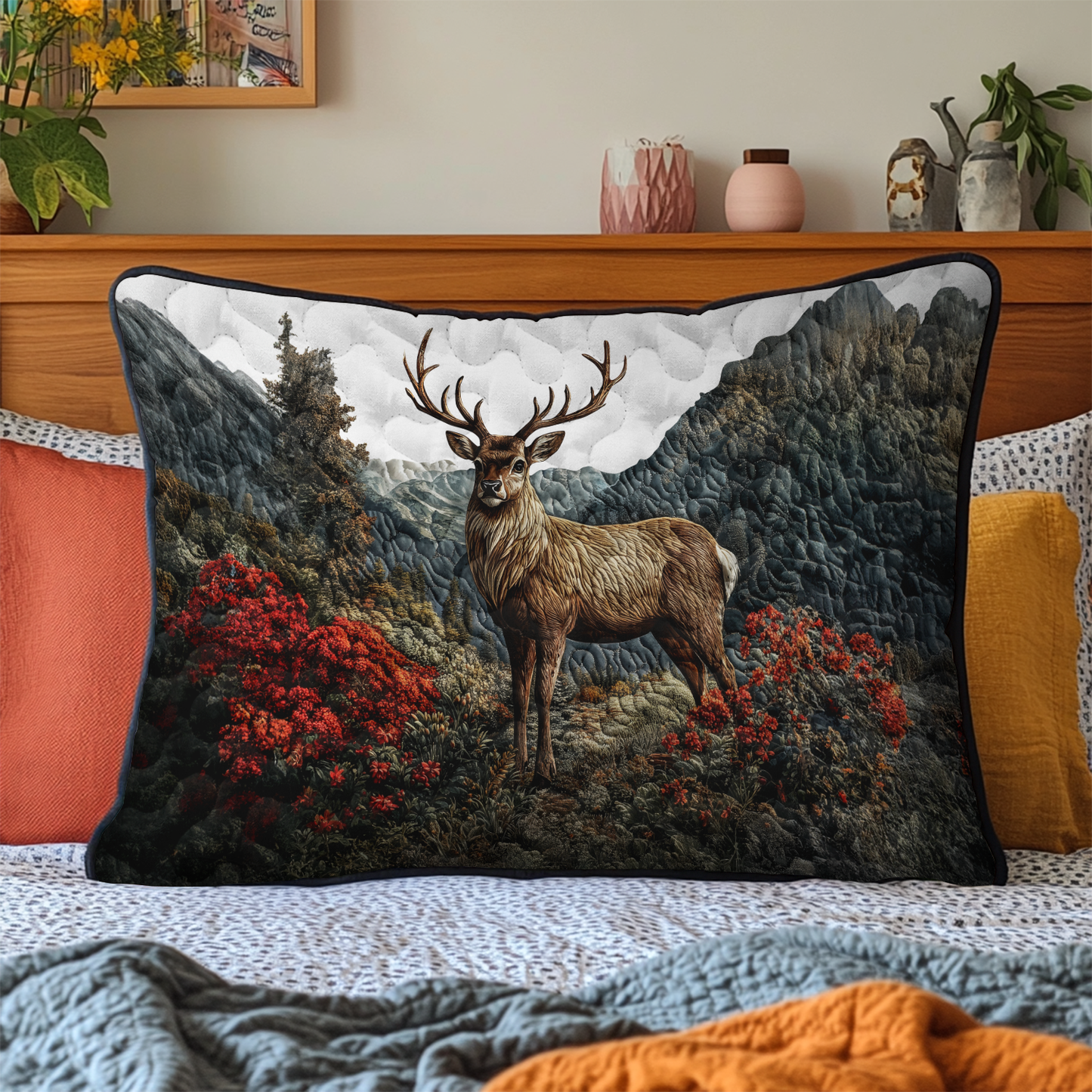 Serene Doe Quilted Bedding Pillow Case NCU0DK3852