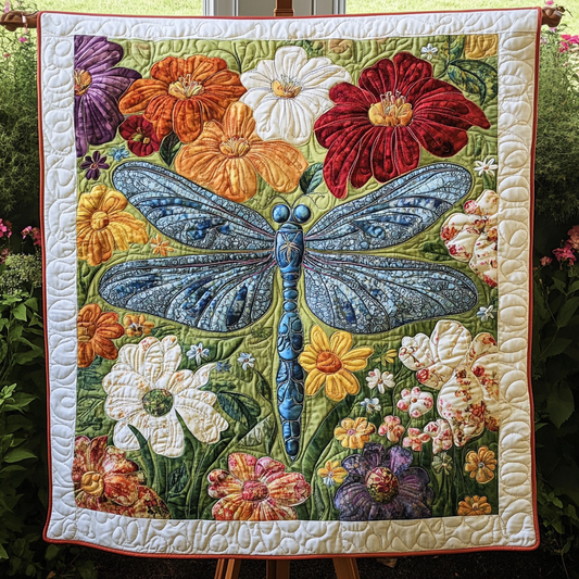 Serene Dragonfly Quilted Blanket NCU0DK3968