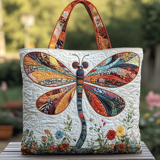 Serene Dragonfly Quilted Tote Bag NCU0DK9126