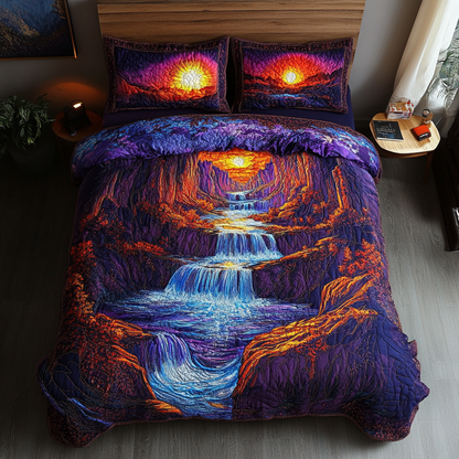Serene Falls 3-Piece Quilted Bedding Set NCU0DK5552