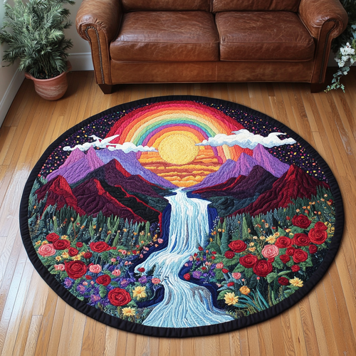 Serene Falls Quilted Round Mat NCU0DK5451