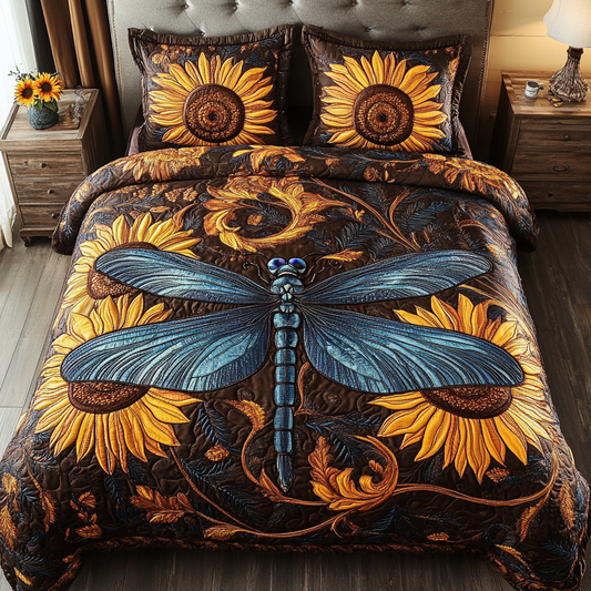 Serene Flight 3-Piece Quilted Bedding Set NCU0VL1939