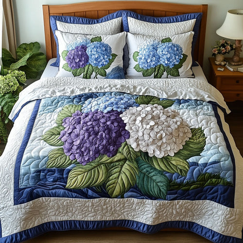 Serene Floral Haven 3-Piece Quilted Bedding Set NCU0PT5763