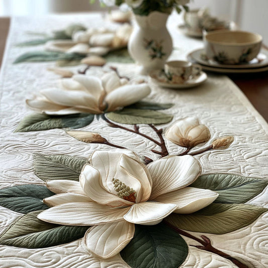 Serene Floral Quilted Table Runner NCU0DK11972