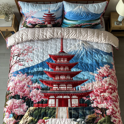 Serene Fuji 3-Piece Quilted Bedding Set NCU0NT7301