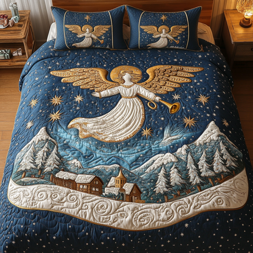 Serene Herald 3-Piece Quilted Bedding Set NCU0VH1050