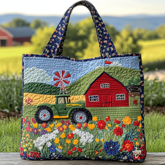 Serene Homestead Quilted Tote Bag NCU0PT7980