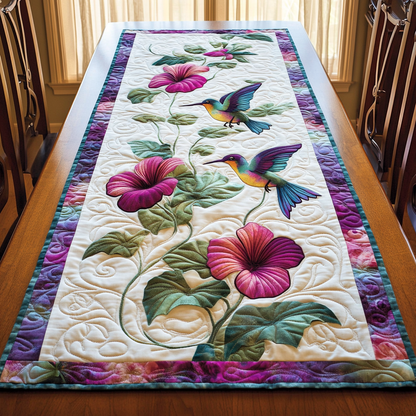 Serene Hummingbird Quilted Table Runner NCU0DK7694