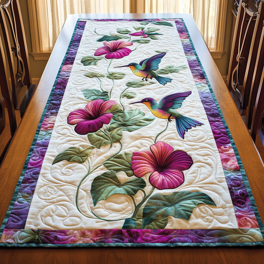 Serene Hummingbird Quilted Table Runner NCU0DK7694