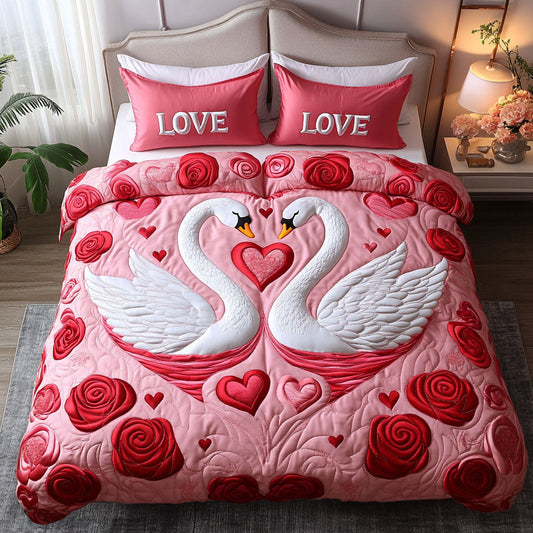 Serene Love 3-Piece Quilted Bedding Set NCU0PT2987
