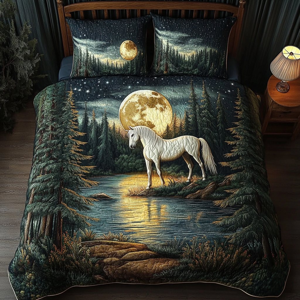 Serene Nature 3-Piece Quilted Bedding Set NCU0VH2371